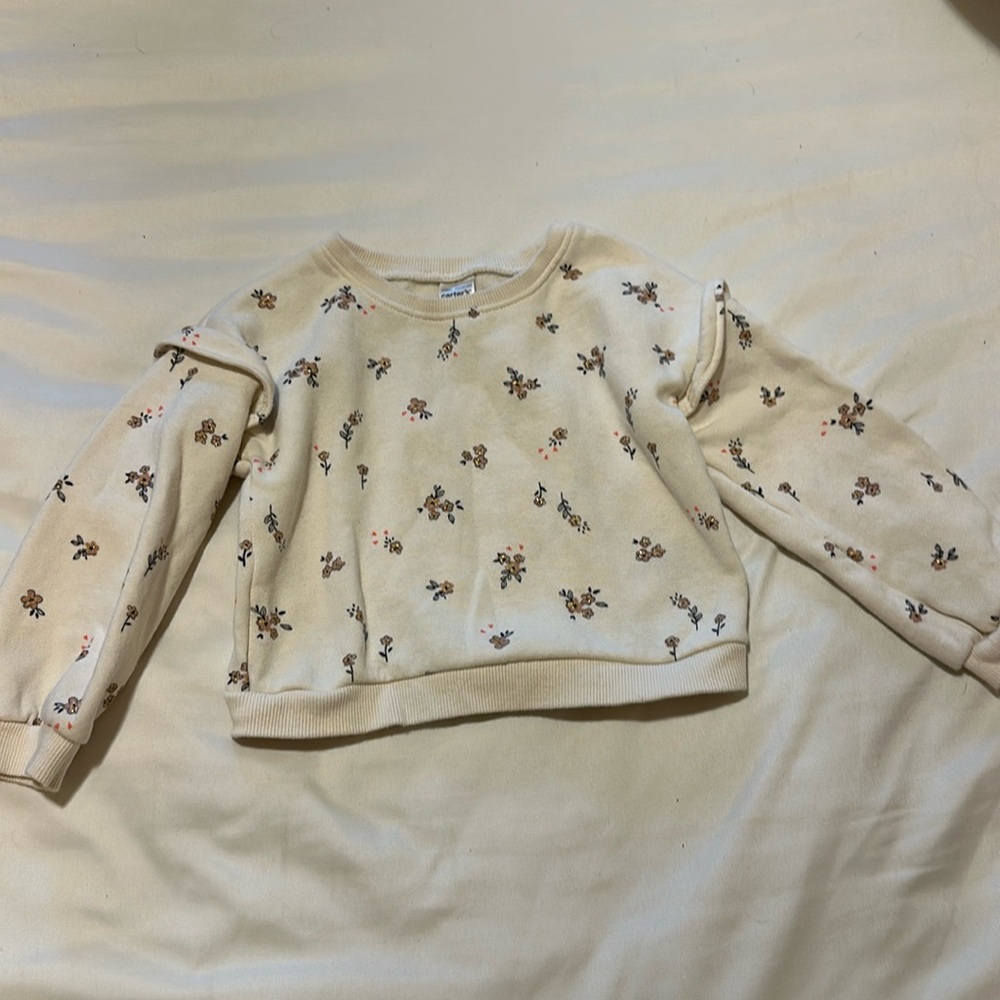 Carters. Toddler girl sweatshirt. 24 months. No stains.